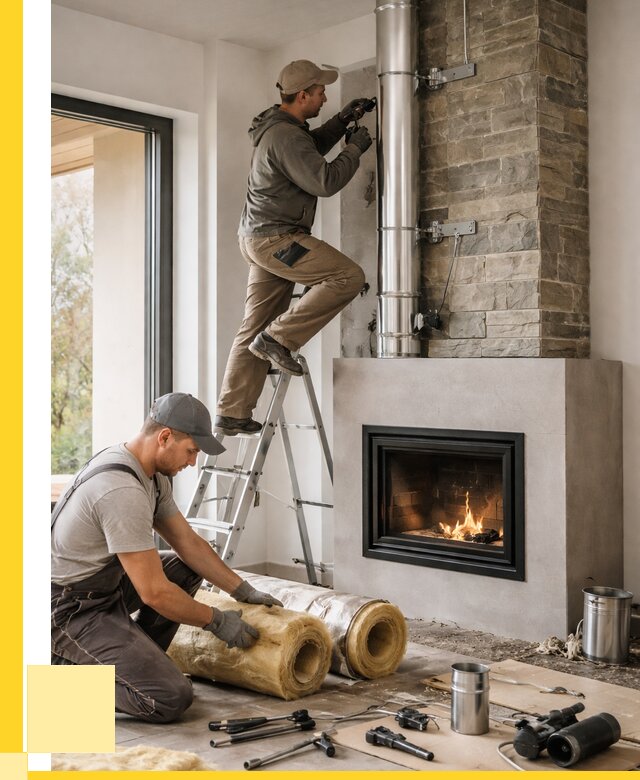 Монтаж дымоходов для каминов в Североуральске от 15452 р. ЭриданСву