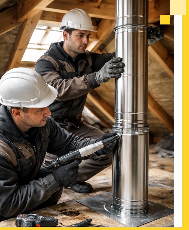 Монтаж дымоходов для каминов в Североуральске с гарантией качества