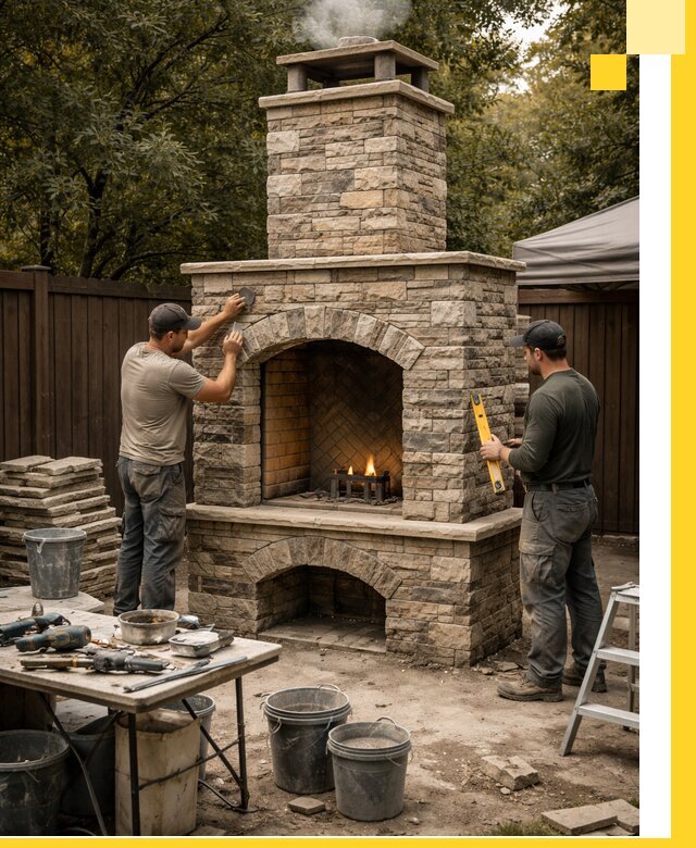 Проектирование и установка уличных каминов в Североуральске