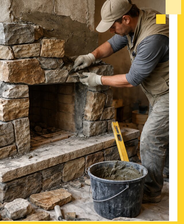 Изготовление и установка каменных каминов под ключ в Североуральске