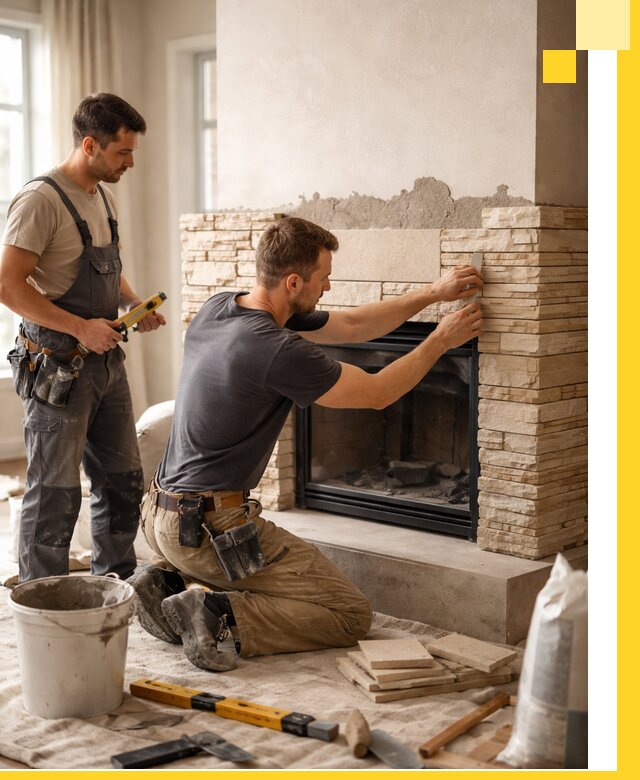 Установка и монтаж каминов для загородного дома в Североуральске