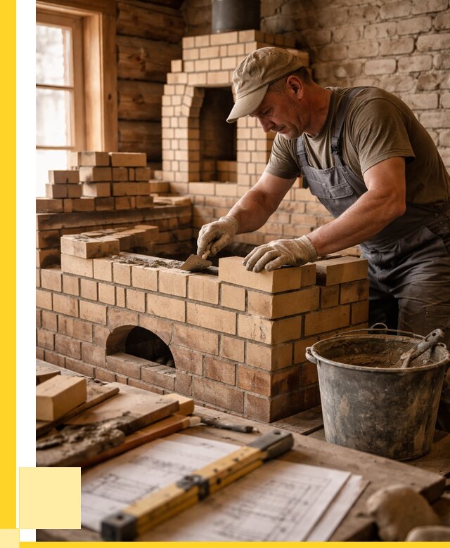 Кладка печей из кирпича в Североуральске цены от 30903 р. - ЭриданСву