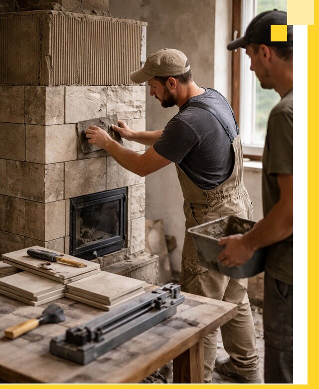 Профессиональная облицовка печей в Североуральске: керамика и камень