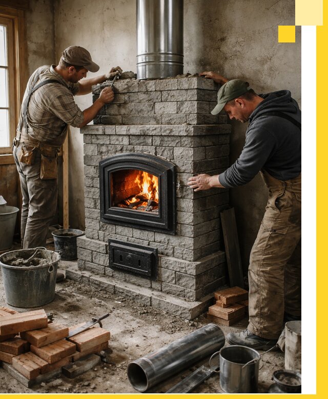 Производство, поставка и монтаж дровяных печей в Североуральске