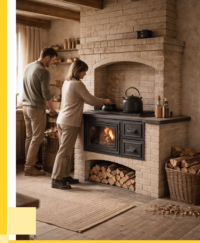 Печи с плитой в Североуральске от 46355 р. | ЭриданСву — кирпичная печь