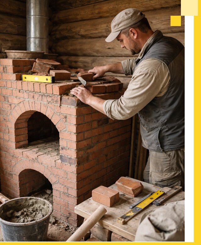 Изготовление и установка русских печей в Североуральске под ключ