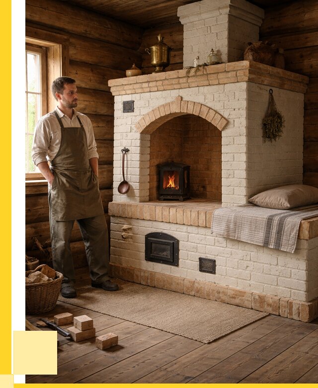 Русские печи с лежанкой под ключ в Североуральске от 154515 р. ЭриданСву