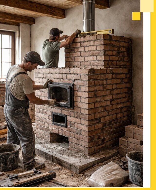 Печи для загородного дома под ключ в Североуральске — монтаж и сервис