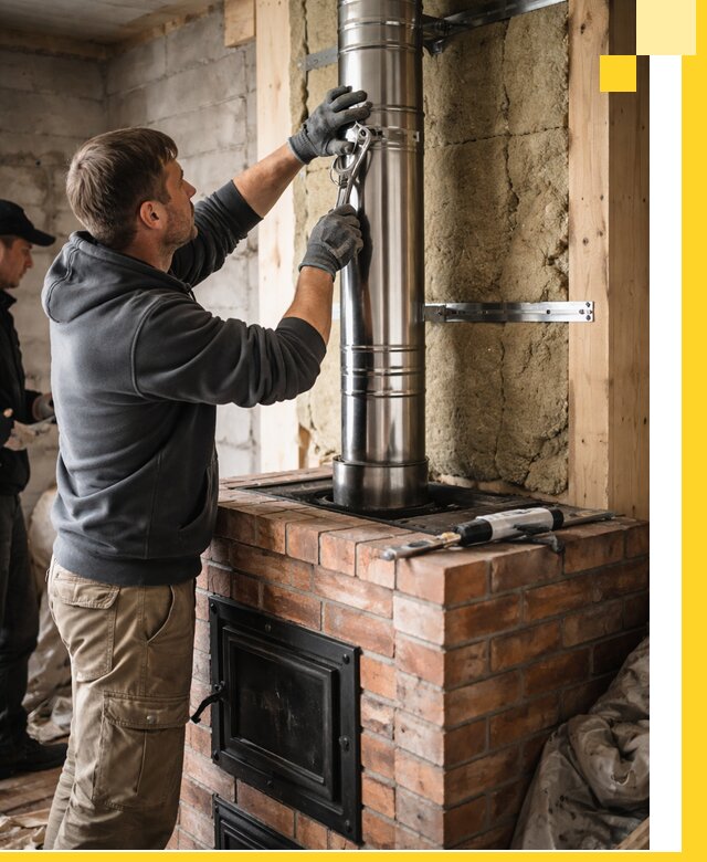 Изготовление и монтаж печей и дымоходов под ключ в Североуральске