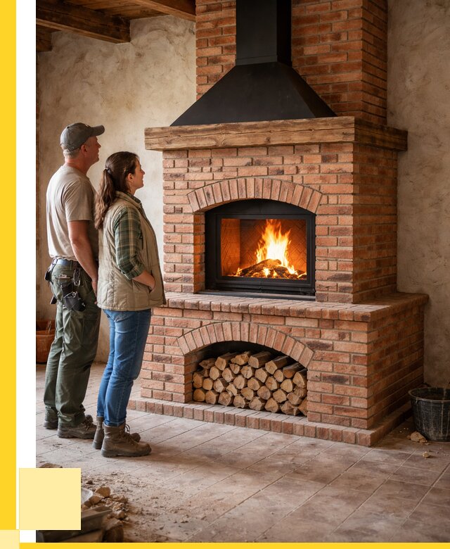 Печи камины из кирпича в Североуральске от 123612 р. | ЭриданСву