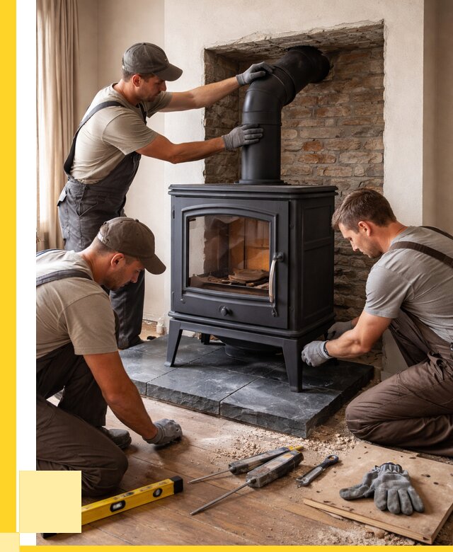 Монтаж печи камина в частном доме в Североуральске от 25753 р. | ЭриданСву
