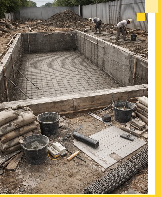 Строительство бассейнов под ключ в Североуральске, дизайн и монтаж