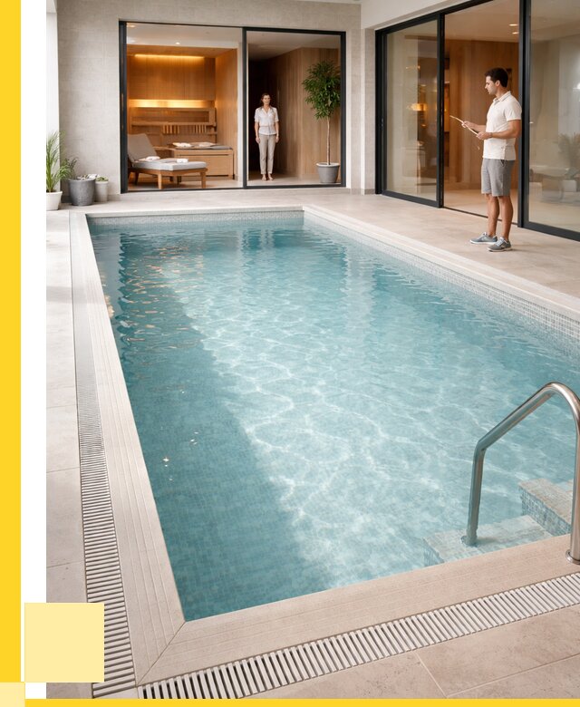 Отделка бассейна пленкой ПВХ в Североуральске от 3605 р. - ЭриданСву