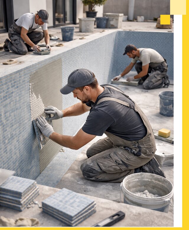 Облицовка бассейнов в Североуральске плитка мозаика гидроизоляция