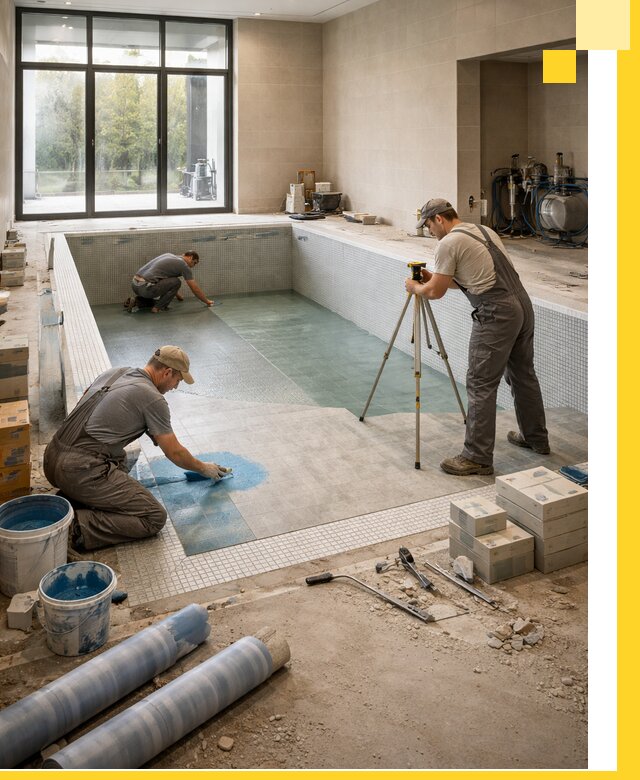 Проект и строительство закрытых бассейнов в Североуральске под ключ