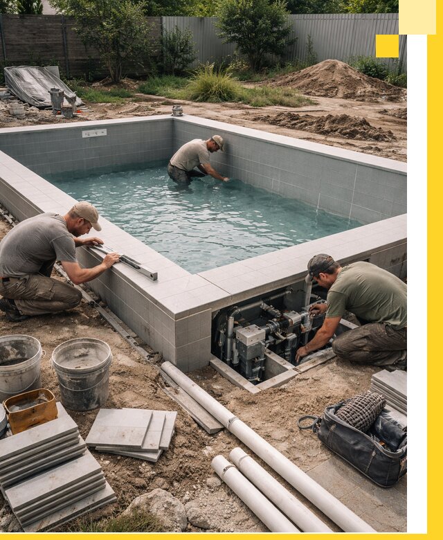 Строительство и монтаж бассейнов для дачи под ключ в Североуральске