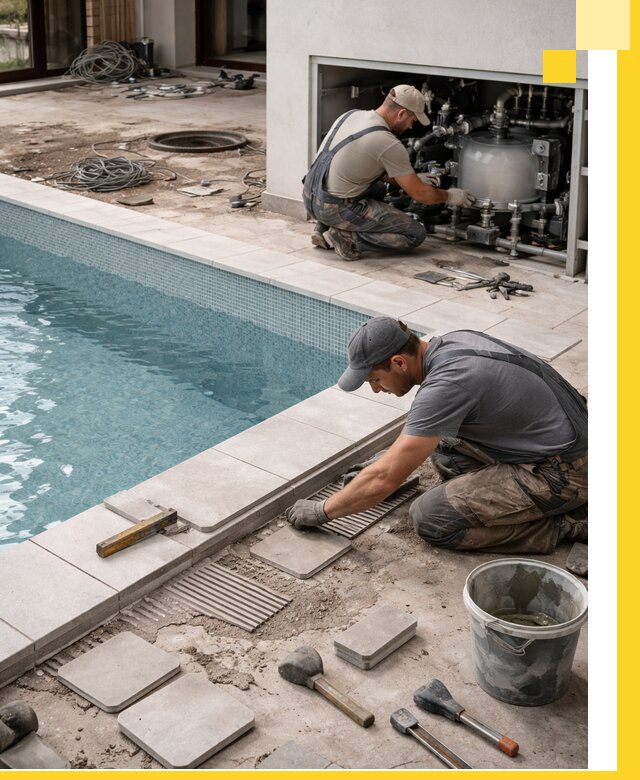 Строительство и монтаж бассейнов в коттедже в Североуральске