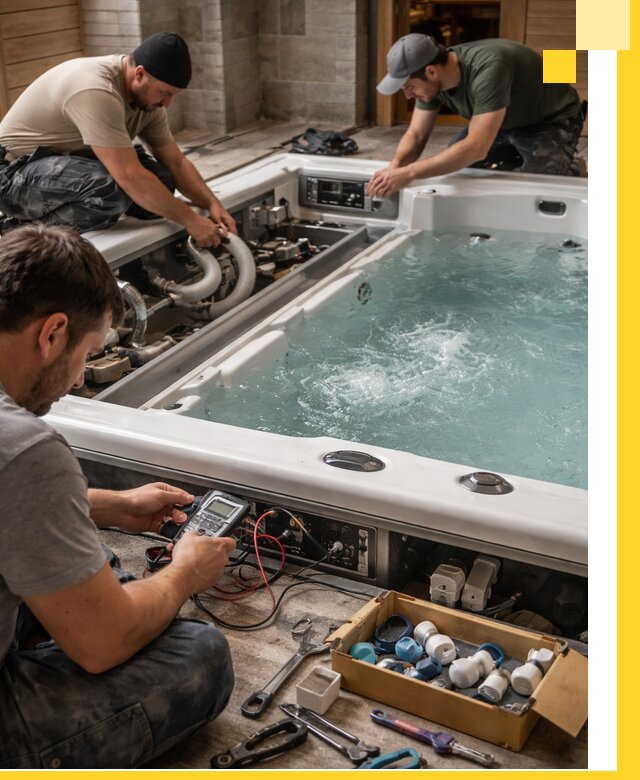 Гидромассажные бассейны под ключ в Североуральске, дизайн и монтаж