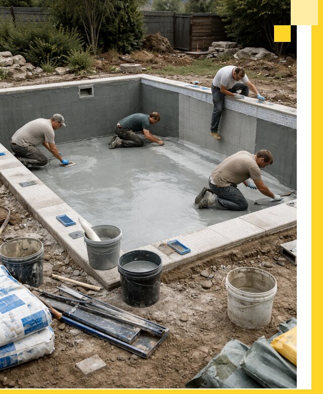 Изготовление и монтаж чаши бассейна под ключ в Североуральске