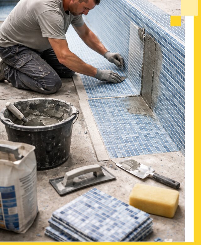 Укладка и ремонт мозаики для бассейнов под ключ в Североуральске