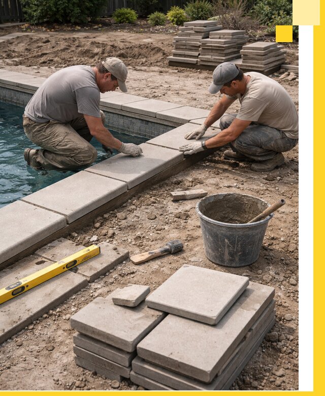 Установка и изготовление копингового камня для бассейнов в Североуральске