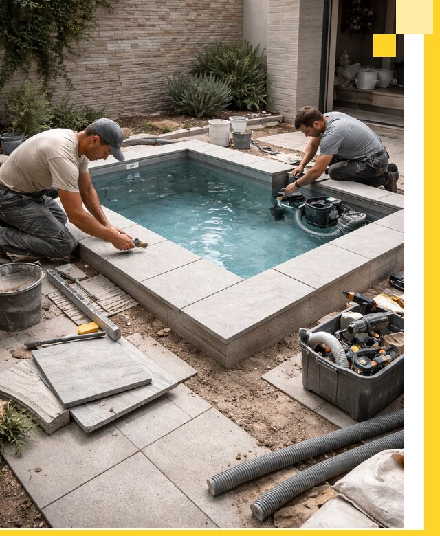 Мини бассейны под ключ в Североуральске, дизайн и установка