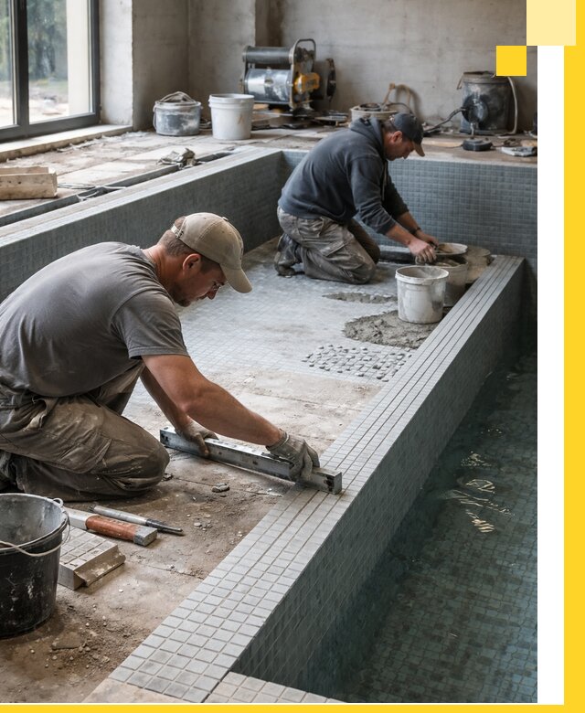 Строительство бассейна в частном доме в Североуральске под ключ