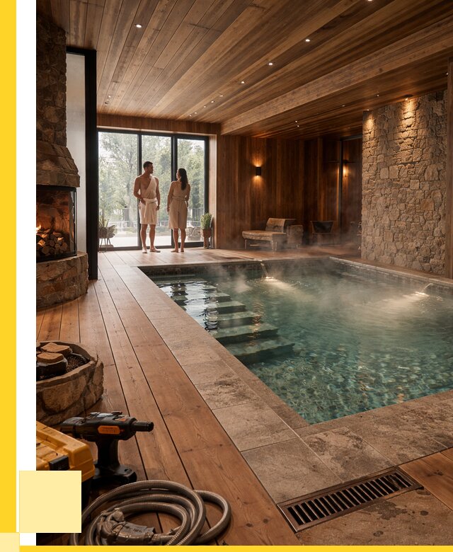 Проекты бань с бассейном под ключ в Североуральске от 77258 р., ЭриданСву