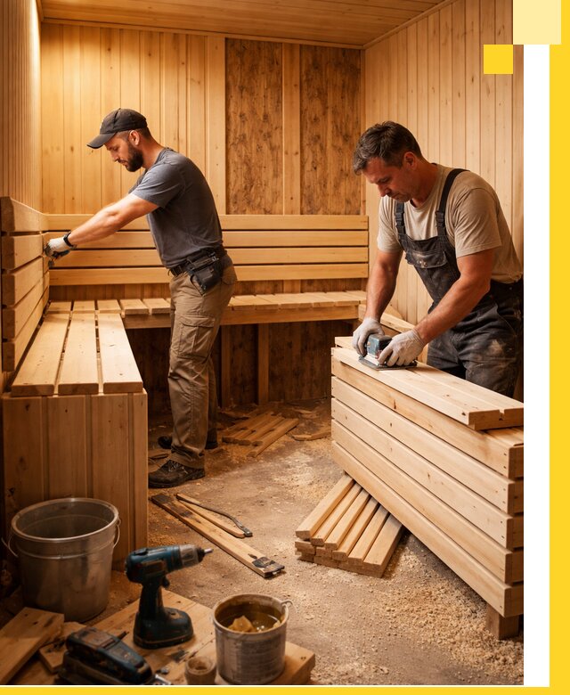 Профессиональный комплексный ремонт саун под ключ в Североуральске