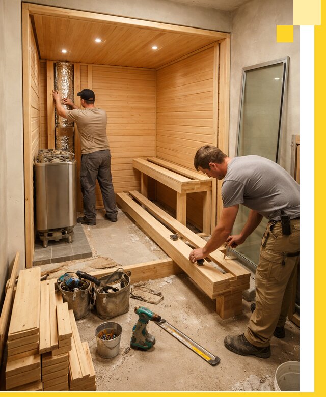 Проектирование и установка домашних саун под ключ в Североуральске