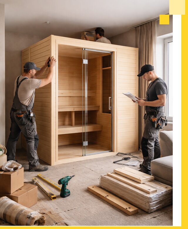 Установка и благоустройство саун в квартире в Североуральске