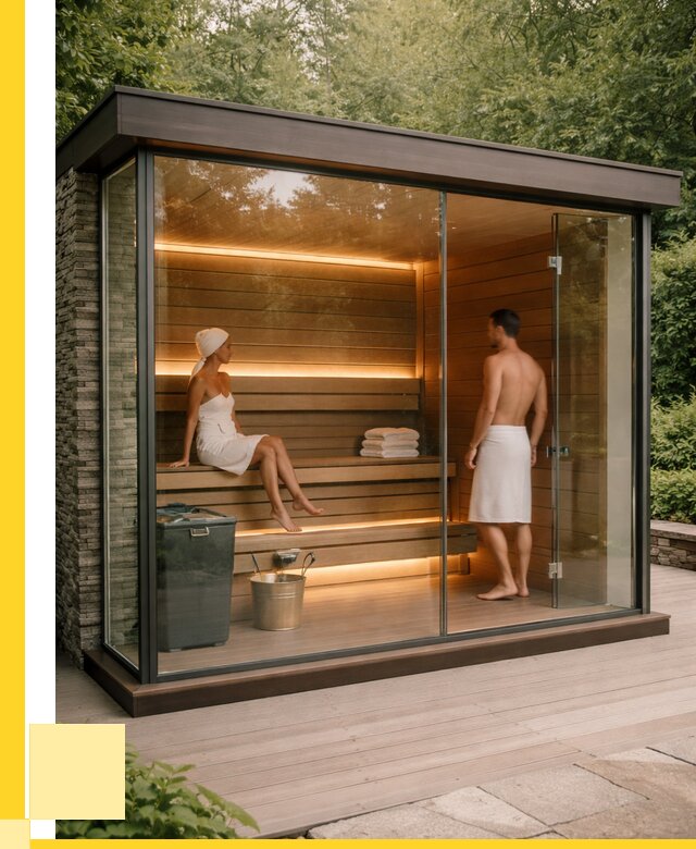 Сауна стеклянная и двери для сауны в Североуральске от 257525 р. | ЭриданСву