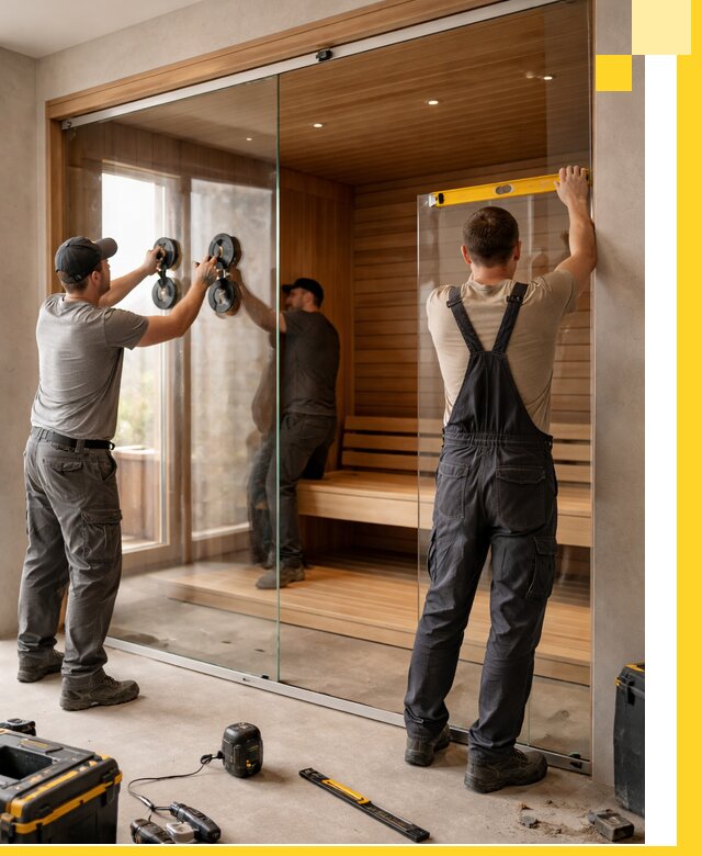 Производство и монтаж стеклянных саун под ключ в Североуральске