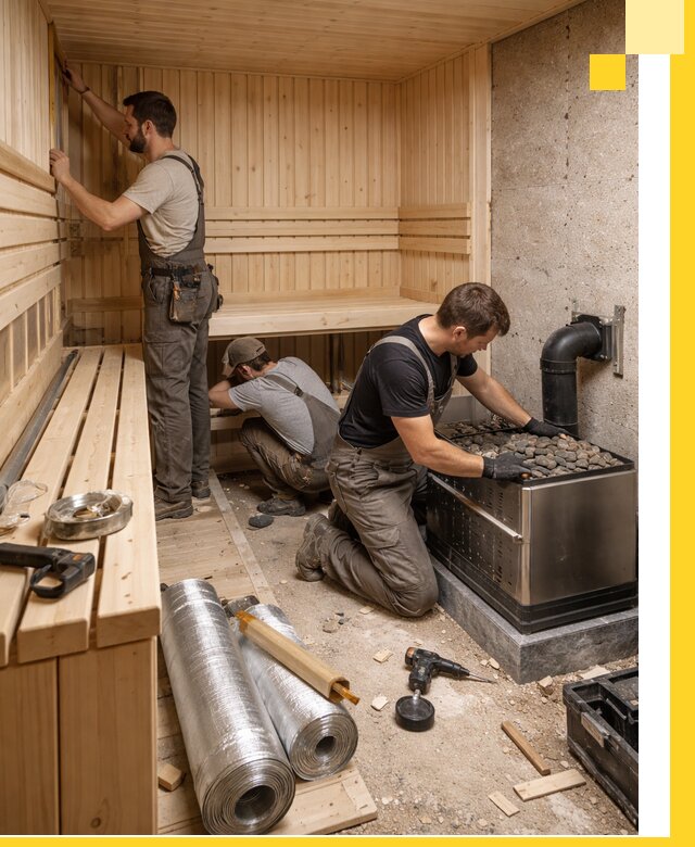 Индивидуальные сауны на заказ в Североуральске под ключ, проект и монтаж