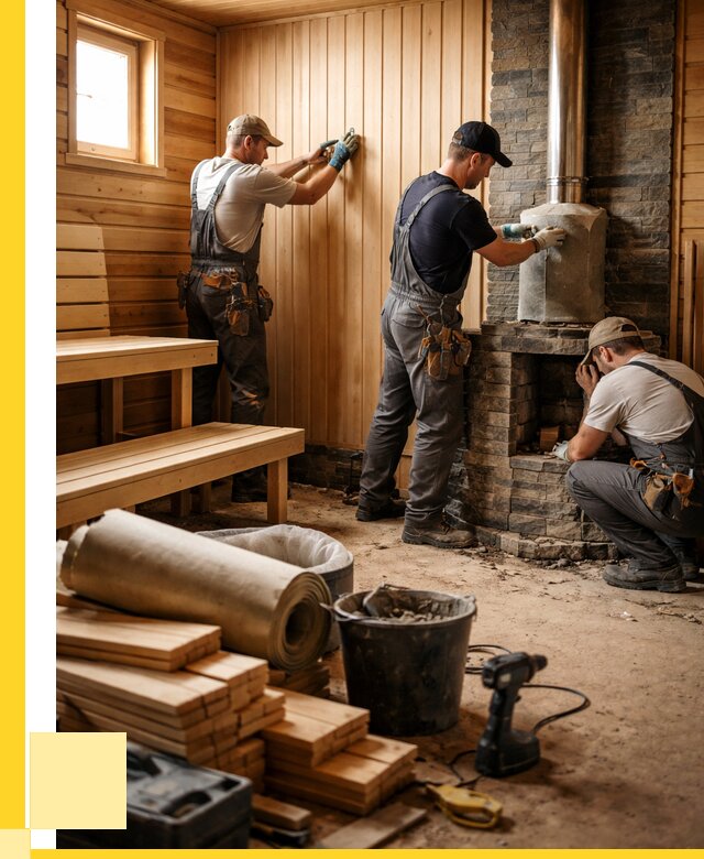 Ремонт бань под ключ в Североуральске от 46355 р. | ЭриданСву