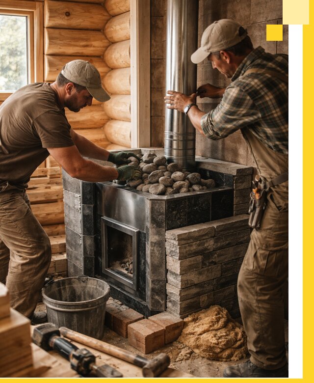 Строительство и отделка русских бань под ключ в Североуральске