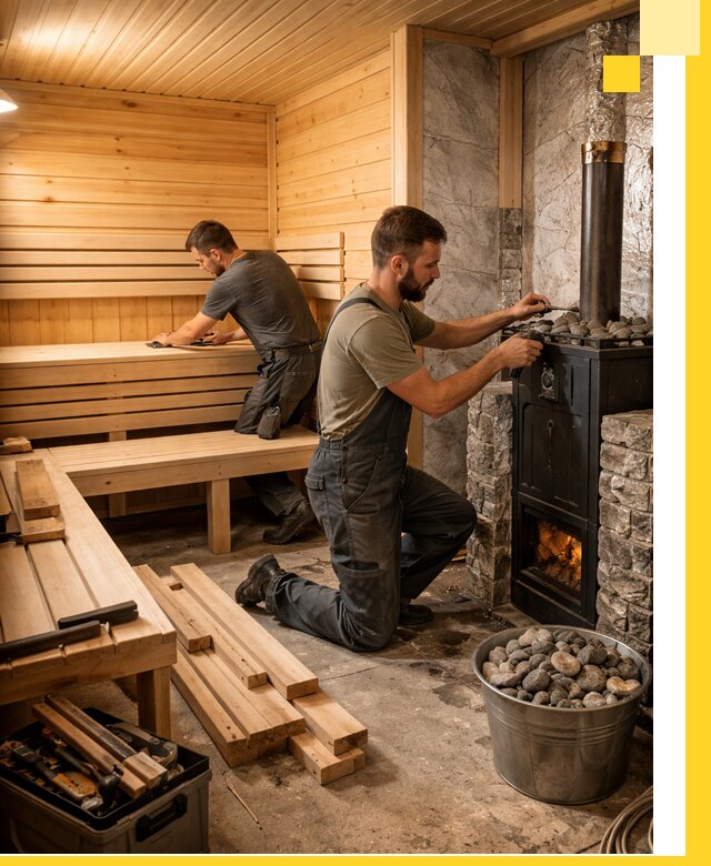 Дизайн и строительство интерьеров бань под ключ в Североуральске