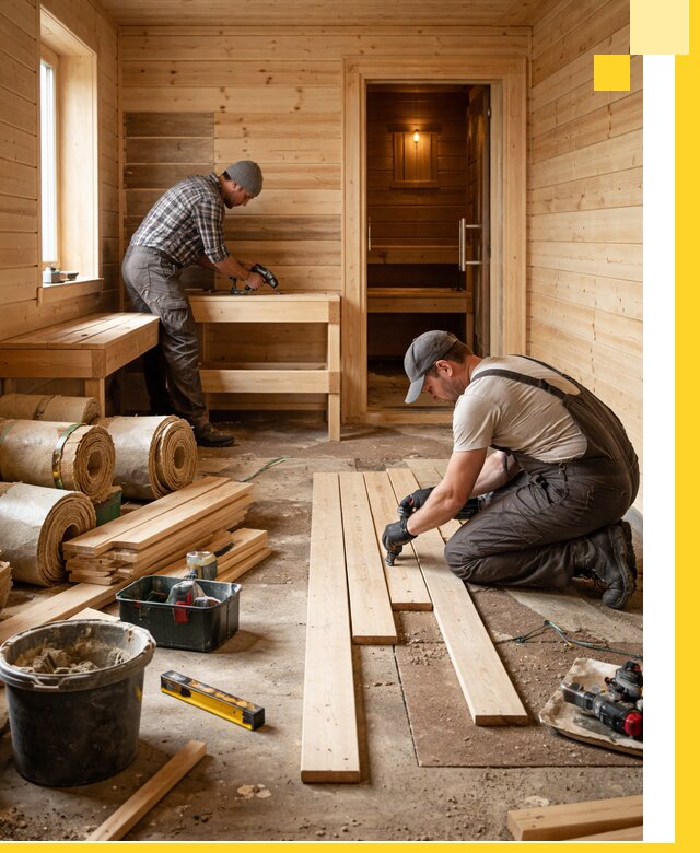 Индивидуальный проект бани с комнатой отдыха под ключ в Североуральске