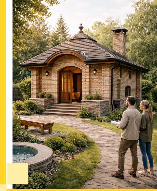 Проект кирпичной бани в Североуральске от 30903 р. | ЭриданСву