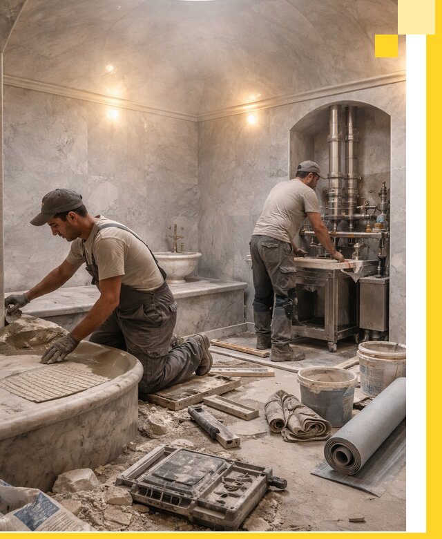 Строительство турецких бань хаммам под ключ в Североуральске