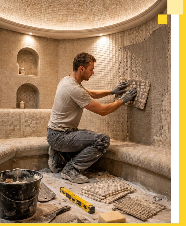 Устройство и монтаж домашнего хамама под ключ в Североуральске