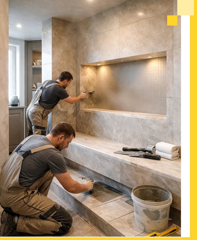 Профессиональное строительство хамама в квартире в Североуральске