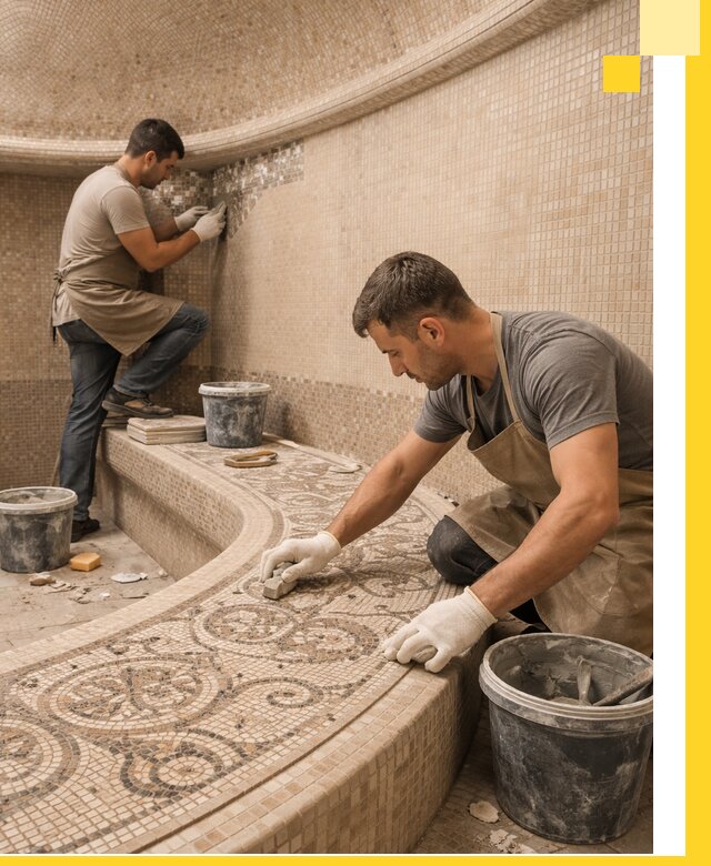 Плитка для хамама в Североуральске, укладка, подбор и поставка