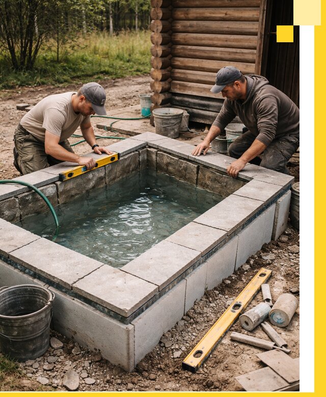 Изготовление и установка холодных купелей под ключ в Североуральске